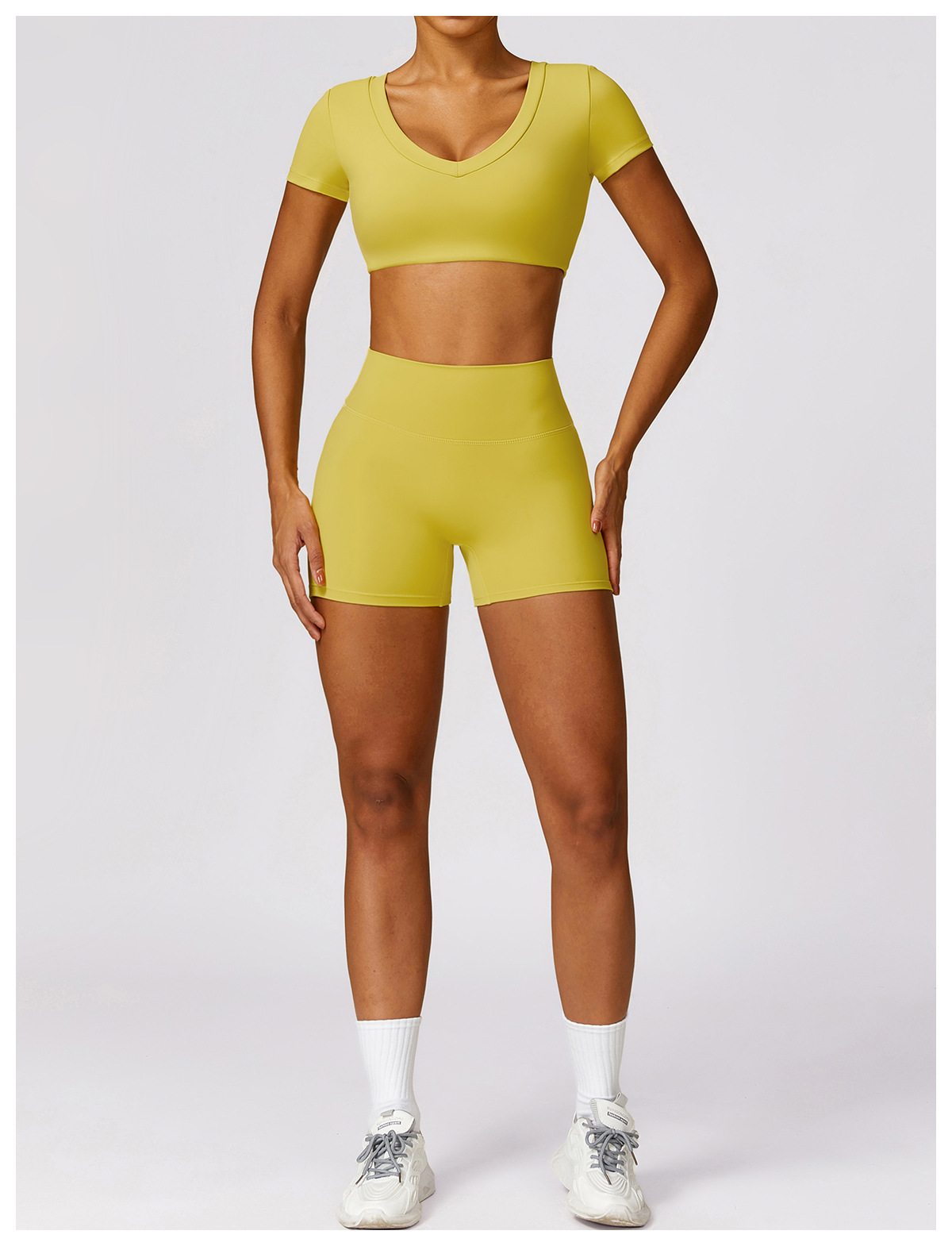 Fitness Shorts (Scrunch) - Yellow