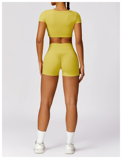 Fitness Shorts (Scrunch) - Yellow