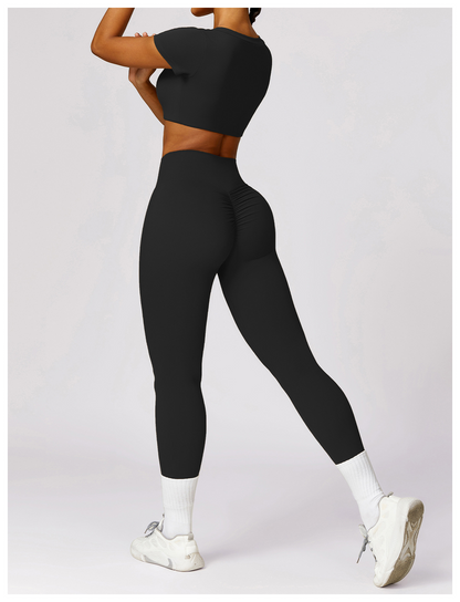 Fitted Leggings (Scrunch) - Black