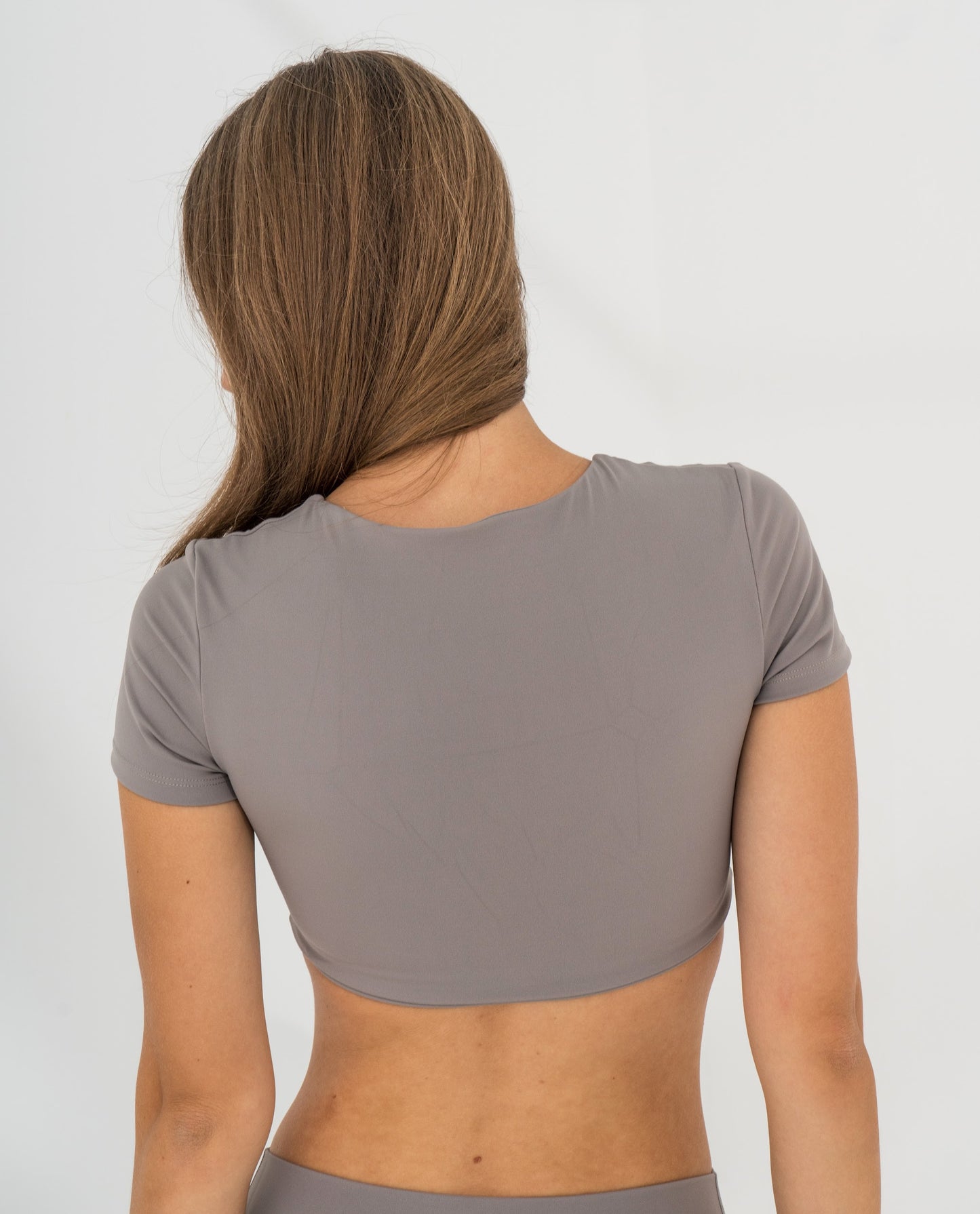 Round Neck Top - Gray