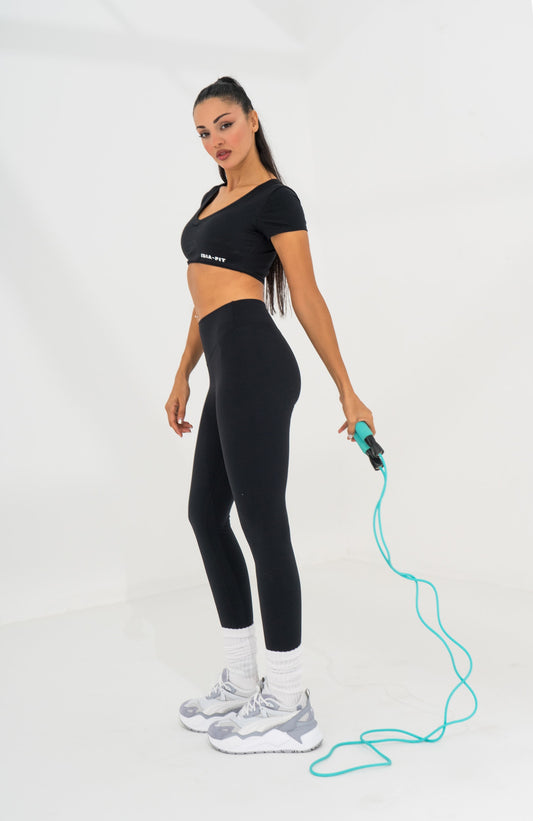 Fitted Leggings (Scrunch) - Black