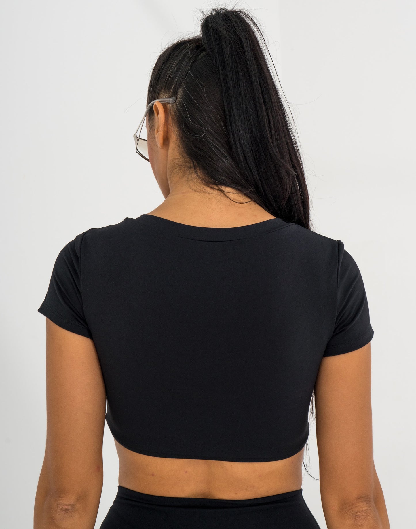 V Neck Top - Black