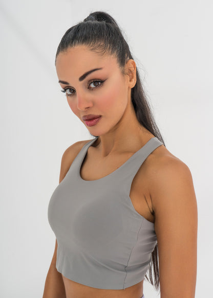 Body Fit Sports Top - Gray